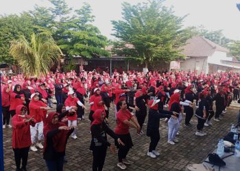 Hari Terakhir Kampanye, DPC PDI Perjuangan Klaten: Senam Sicita, Joget, dan Doa untuk Kemenangan